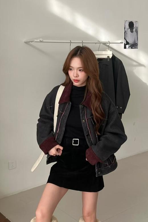 Kai & Kiera 复古港风加绒百搭洋气牛仔外套 21878 商品图3