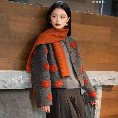 瑞奇路德  羊毛提花大衣 商品图0