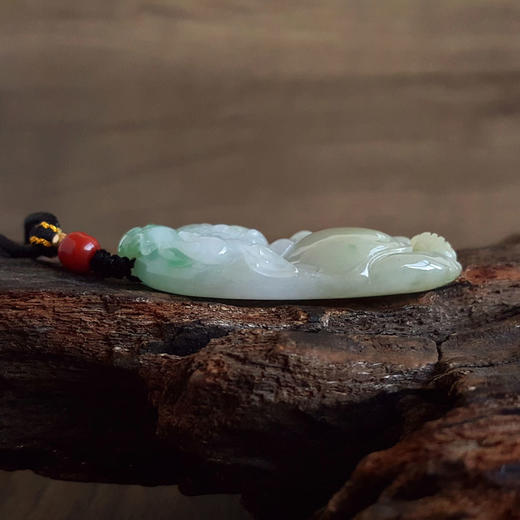 【天然正品】天然细腻糯种福禄寿寿星公（福寿安康）翡翠吊坠项链280325AH52 特价 商品图6