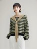 【卫衣系列】赠送披肩～条纹宽松短款卫衣-喜出 商品缩略图0