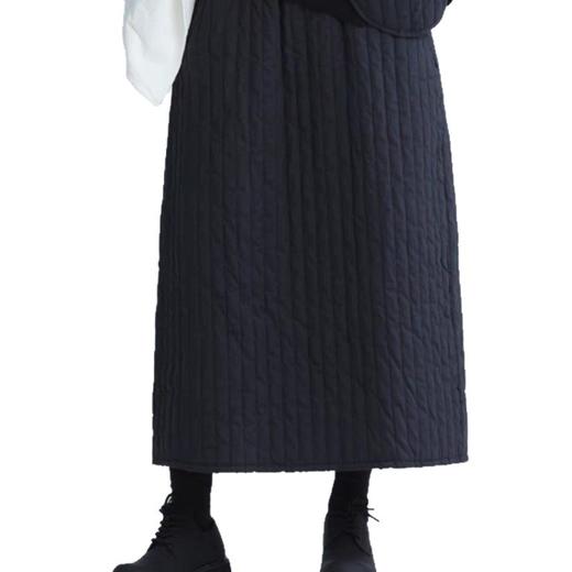 设计感小众日系冷淡风复古夹棉加厚半身裙女2025冬款中长款夹棉裙 商品图4