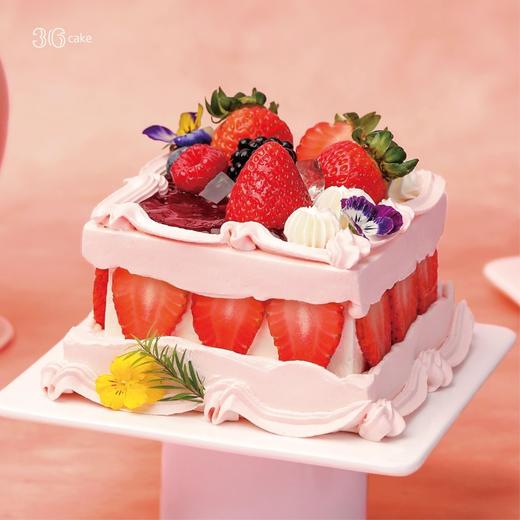 芭蕾草莓·红颜 草莓伯牙红丝绒 蛋糕,可选5.6,8英寸 | 36CAKE 商品图2