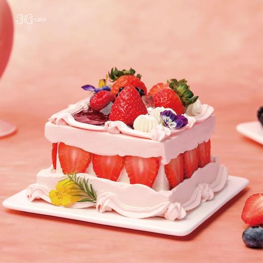 芭蕾草莓·红颜 草莓伯牙红丝绒 蛋糕,可选5.6,8英寸 | 36CAKE 商品图4