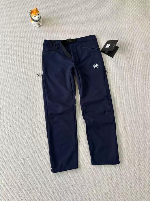 猛犸象Taiss 秋冬男士户外运动加绒加厚弹力舒适登山攀岩防风保暖软壳长裤 商品图4