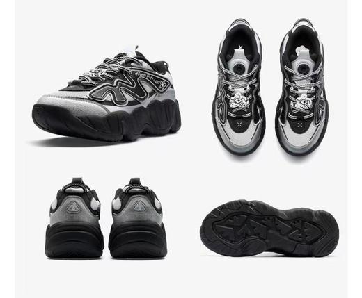 6楼特步运动女士休闲鞋974118320016	银色/黑 商品图2