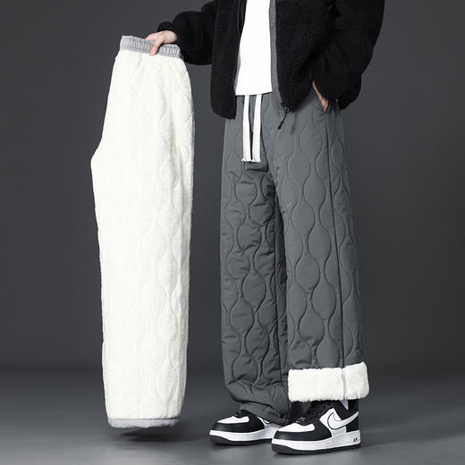 【GZ】无忧购羊羔绒裤子男款冬季加绒加厚休闲直筒卫裤29185（截单后3-5天发货） 商品图6