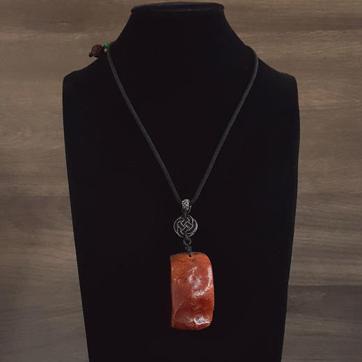 【天然正品】天然无杂裂满蜜鸡油黄随形平安无事牌老蜜蜡吊坠项链281125NJM08 特价 商品图8