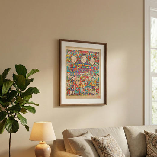 杨家埠木版年画 新中式摆件贴画新年家居装饰 商品图1