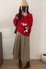 LNNNS 新年红趣味熊猫图案休闲羊毛毛衣 21882 商品缩略图1