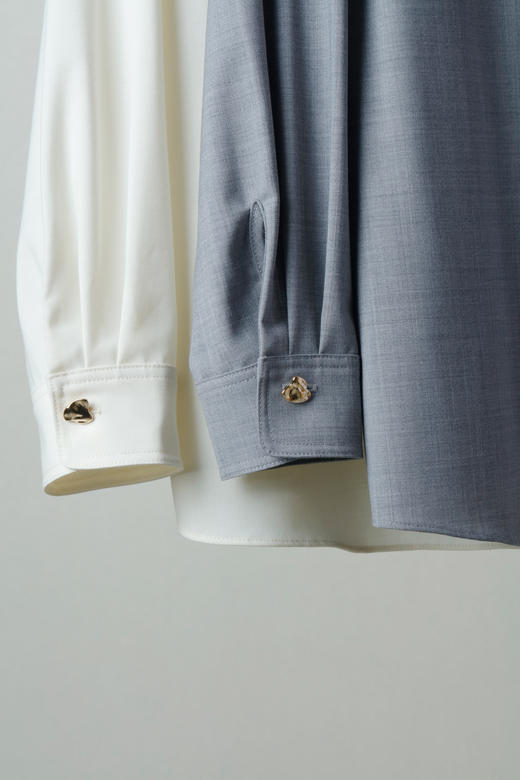 极简设计羊毛梭织圆领衬衫 商品图5