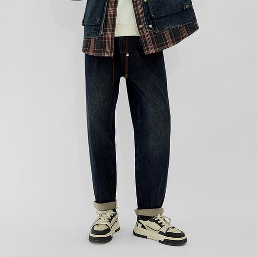【新品上新】HX 冬季水洗萝卜牛仔长裤Z201440004101 商品图1
