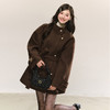 西遇复古棕色立领毛呢外套女冬季新款系带收腰气质中长款大衣SS051915 商品缩略图2