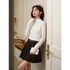 鹿向南「心素如简」白色修身长袖T恤女秋季打底衫显瘦内搭上衣 商品缩略图3
