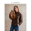 CIMPRESS/西嘉羊毛豆豆纱单面编织连帽宽松百搭毛衣女秋冬季新款(货号:MY2404082) 商品缩略图0