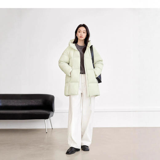 丁摩 舒芙蕾泡芙羽绒服女中长款外套 商品图3