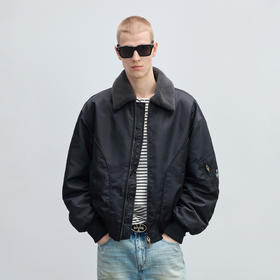 CHINISM赤尘 幸运之符巴恩风廓形夹克男秋季工装羊羔毛翻领外套