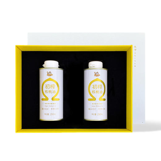 疆品聪达·一级初榨核桃油礼盒250ml*2  不饱和脂肪酸约等于90% 商品图0