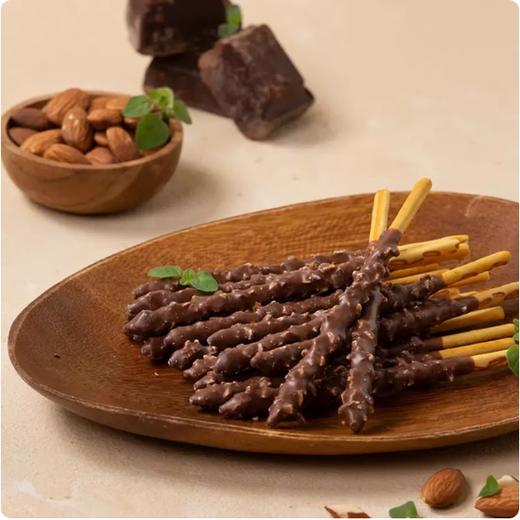 32g/盒 韩国乐天 陪陪乐 扁桃仁巧克力味饼干棒饼干 休闲零食蛋糕装饰饼干棒 商品图1