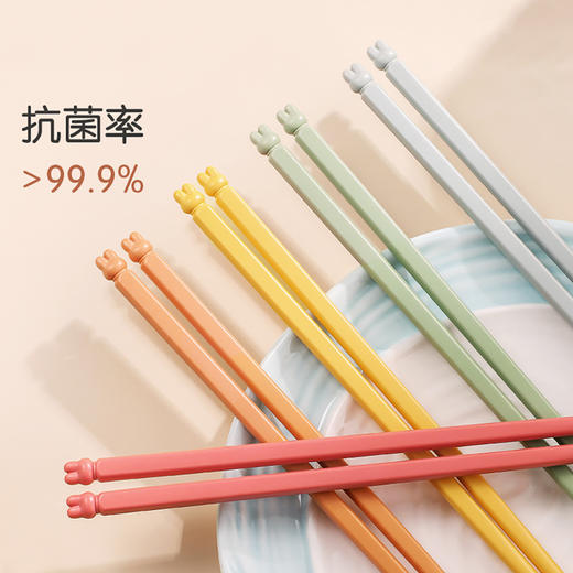 👏get健康分筷！💥【博堡BDY-TZ866吉兔抗菌合金筷套装】🔔全家不串味的宝藏筷子太香了 ✔不同颜色筷子对应不同家庭成员，分筷用餐更健康 ✔防滑唐砂筷尖设计 商品图2
