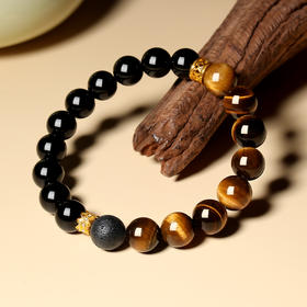 【Winy】s925银黑虎金缀手链配证书送男女朋友/老婆/闺蜜生日节日礼物