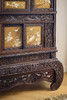 独角鹿西洋古董1880年代日本明治时期出品祥云龙凤纹硬木精雕装饰东方花鸟主题金漆莳绘及芝山镶嵌大型多宝阁 商品缩略图6
