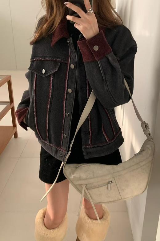 Kai & Kiera 复古港风加绒百搭洋气牛仔外套 21878 商品图4