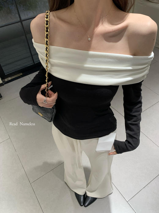 Read Nameless /年底聚会必备遮手臂可露肩赫本上衣2025/12/1 商品图13