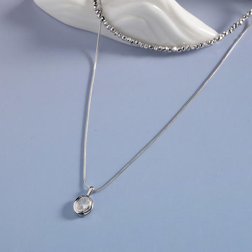 【宏艺珠宝】叠影星芒项链·银s925项链 商品图1