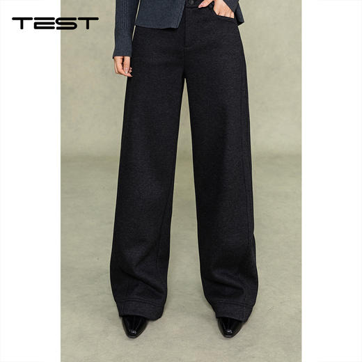 冬上新高腰垂感显瘦通勤休闲长裤3254071 商品图0