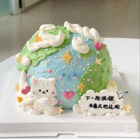 多款式~圆球形情侣异地/猫咪小动物卡通蛋糕-低糖处理无添加