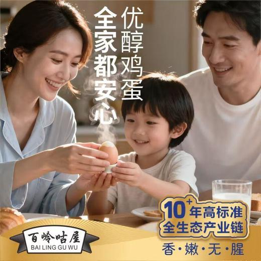 百岭咕屋优醇鲜鸡蛋 15枚/盒 商品图3