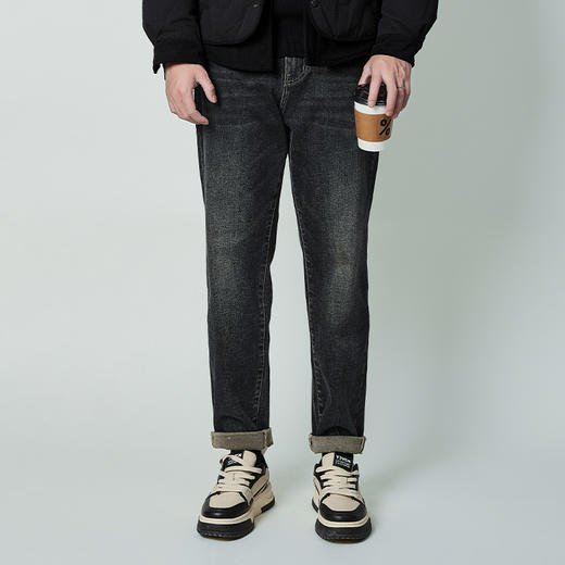 【新品上新】HX 冬季水洗萝卜牛仔长裤修饰腿型Z201440023101 商品图0