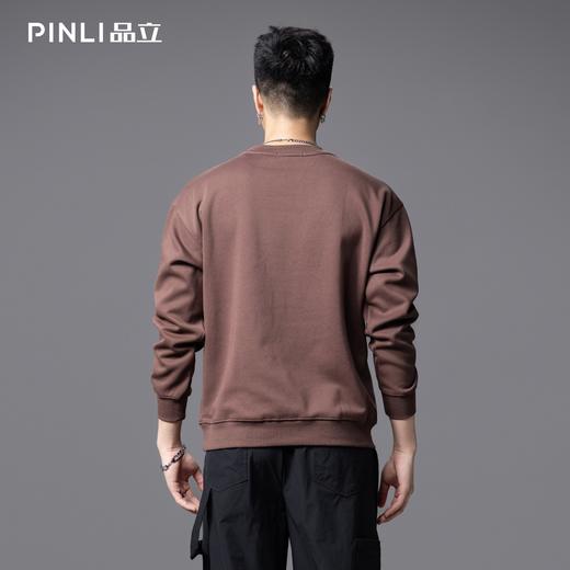 PINLI品立2025秋冬新品亮片卡通圆领卫衣潮牌宽松休闲套头男上衣BG253109001 商品图2