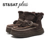星期六复古风流苏厚底防寒雪地靴SSD411A559 商品缩略图7