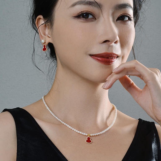 【下单就送葫芦琉璃手串】MANREYA玛芮雅葫芦珍珠首饰系列丨葫芦造型设计款+淡水珍珠 福禄圆满 时尚百搭 多种款式 商品图8