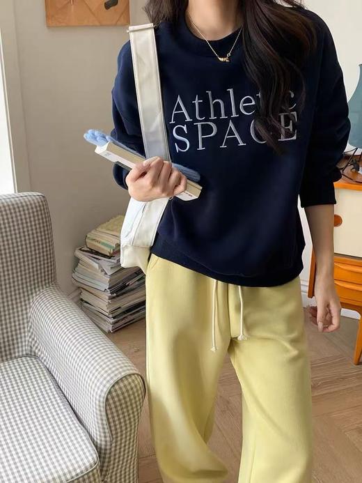 【工艺卫衣】egg品牌爆款～重工刺绣～精致字母刺绣宽松短款卫衣-喜出 商品图7