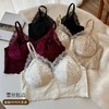 曼芮凯诗【金丝绒短款】法式性感金丝绒蕾丝拼接文胸 24020 商品缩略图4