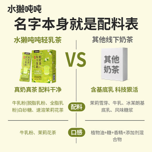 水獭吨吨 轻乳茶系列（茉莉/木兰轻乳茶/抹茶轻乳茶）150g 多规格 赠送摇摇杯 商品图4