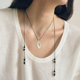 SOFT ROOM	斜纹包边玉石双面项链