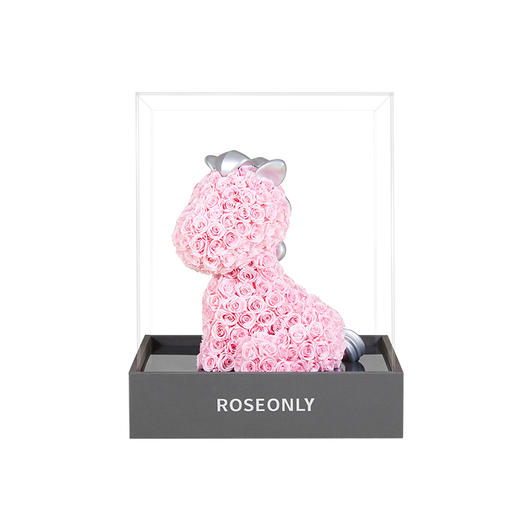 【马年爱礼】ROSEONLY诺誓 高端定制 永生玫瑰 玫瑰公仔 玫瑰马  30cm  定制款 送女友爱人礼物 商品图1