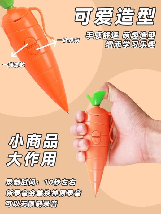 胡萝卜玉米茄子录音笔创意学习文具批发学生卡通可爱文具圆珠笔 商品图2