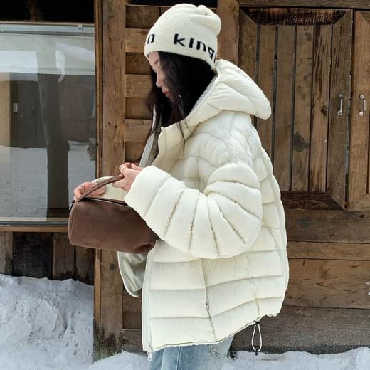 2025新款百搭90白鸭绒轻薄巨好看连帽排骨羽绒服 商品图9