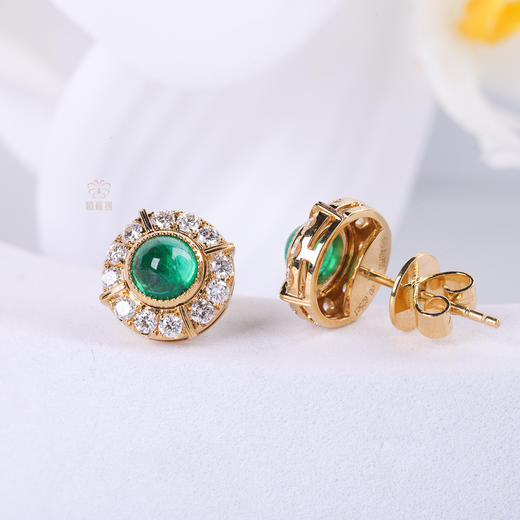 凝翠祖母绿耳钉   CB12403058 商品图4