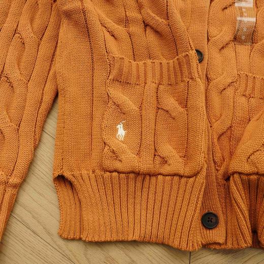 【秒杀价已调 直接拍】永恒的经典款 拉夫劳伦 POLO 女装 秋冬女士复古粗格绞花编结棉 针织开衫 商品图9