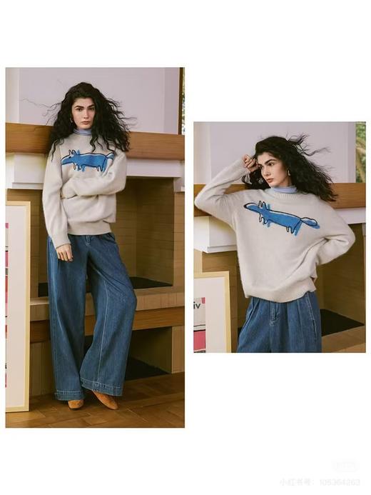 一店d 小众设计师品牌IIIVIVINIKO小狐狸套头毛衣❗️福利安排 好有趣的毛衣设计 可爱又古怪 有它在 感觉整个秋冬也都温柔了不少 相信毛衣控都对这种可可爱爱的设计没有抵抗力吧 商品图3