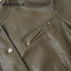oldcolour欧珂冬季皮衣时尚休闲通勤纯色短外套女BQ480407A1 商品缩略图2
