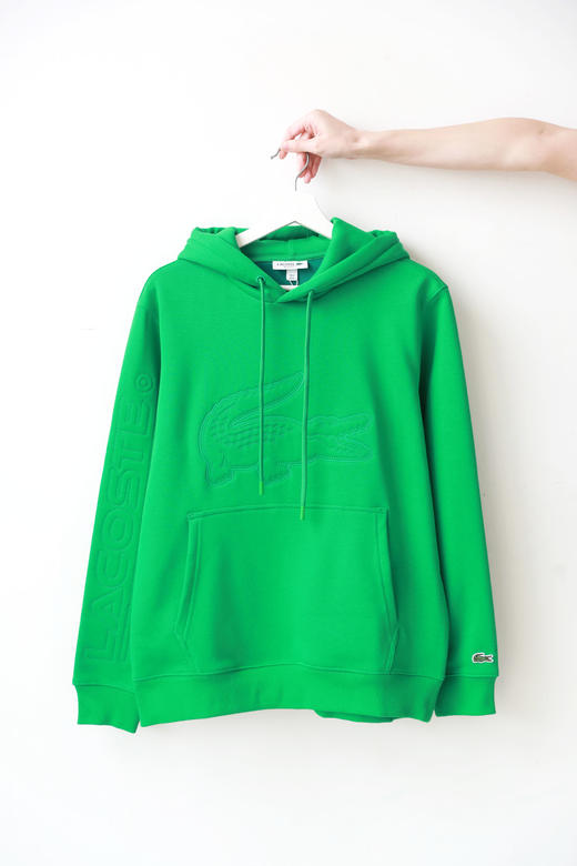 学院风连帽卫衣，胸口大刺绣。内里加绒连帽复古加厚外套C120160 商品图7