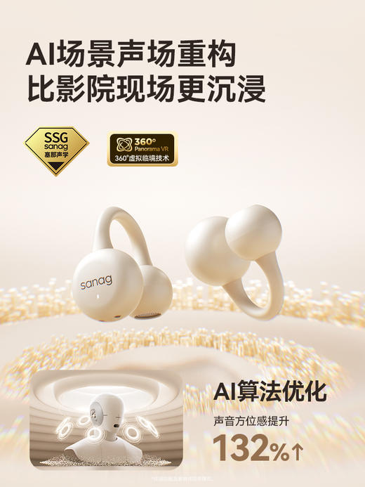 塞那sanag  Z37耳夹式蓝牙耳机无线开放式不入耳 商品图6