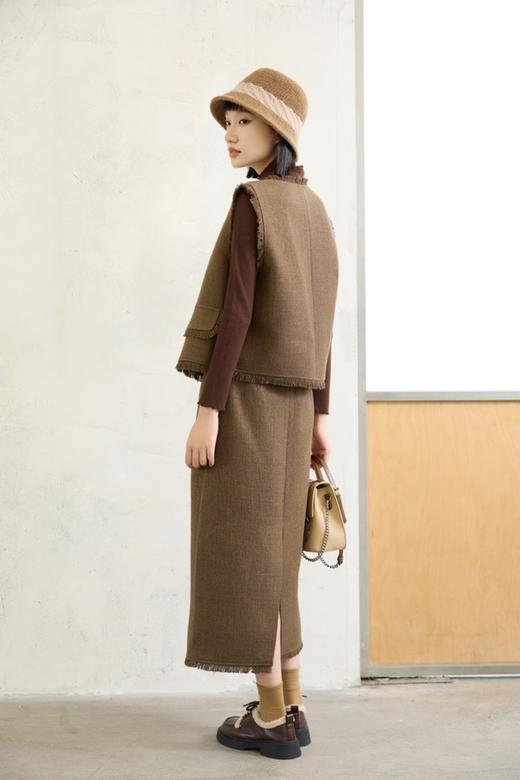 Le Malene 咖色法式复古气质半裙三件套装 21889 商品图6