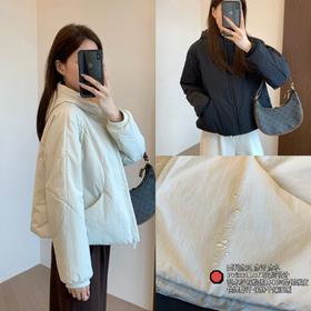 丁摩 L家同款高品金标科技棉保暖夹棉防风运动休闲连帽外套冬5ZF-92301